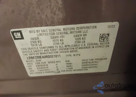 2024 Buick Envision Preferred Awd from USA, damaged, VIN LRBFZME49RD021811